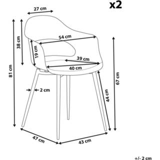 👉 Eetkamerstoel wit set van 2 UTICA 4251682231701