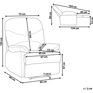 👉 Fauteuil geel fluweel verstelbaar ESLOV 4251682242943