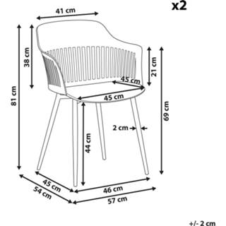 Eetkamerstoel zwart set van 2 BERECA 4251682251013