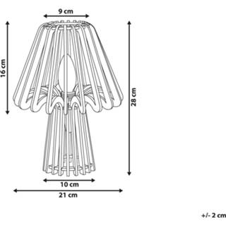 👉 Tafellamp bruin Lichte Houtkleur lichtbruin CLYDE 4251682247184