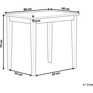 👉 Eettafel bruin wit Lichte Houtkleur lichtbruin/wit BATTERSBY 4251682252263