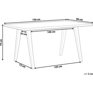 👉 Eettafel bruin grijs Lichte Houtkleur lichtbruin/grijs LENISTER 4251682252256