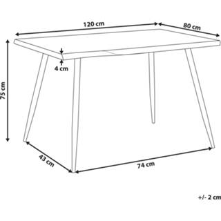 👉 Eettafel bruin zwart Lichte Houtkleur lichtbruin/zwart LUTON 4251682243520