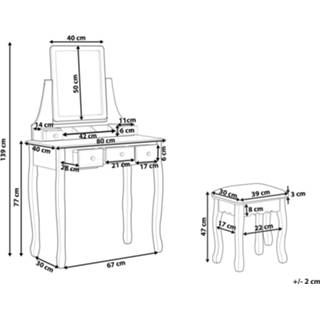 👉 Kruk wit Kaptafel met RAYON 4251682248242