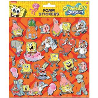 👉 Foamsticker oranje Nickelodeon Foamstickers Spongebob 24x20,5 Cm 22-delig 8719817785872