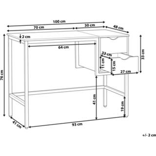 👉 Bureau zwart bruin zwart/lichtbruin HARPER 4251682256537