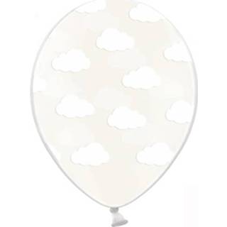 👉 Ballon wit multikleur Ballonnen Clear Wolken 50 Stuks 5901157491787