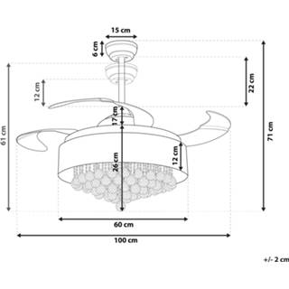 👉 Plafondventilator wit met lamp PEEL 4251682257282
