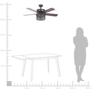 👉 Plafondventilator zwart met lamp IRTISH 4251682257251