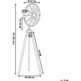 👉 Staande ventilator zwart TWEED 4251682247658