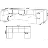 👉 Hoekbank grijs corduroy u-vormig LEMVIG 4251682258296