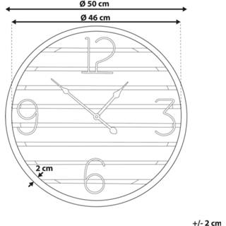 👉 Wandklok bruin Donkere Houtkleur donkerbruin ARRIAGA 4251682260749