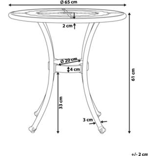 👉 Terrastafel bruin aluminium Tuintafel BOVINO 4251682261142