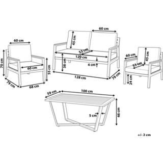 👉 Grijs aluminium zwart Loungeset donkergrijs DELIA 4251682261883