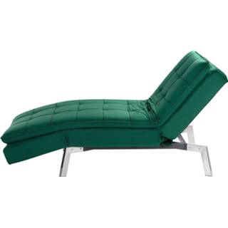 👉 Groen fluweel Chaise longue LOIRET 4251682233323