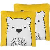 👉 Sier kussen geel Sierkussen set van 2 WARANASI 4251682263542