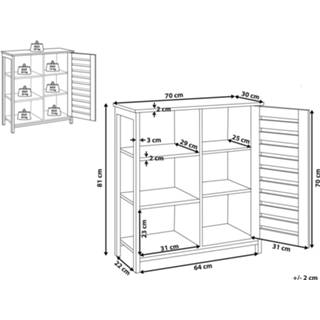 👉 Dressoir bruin zwart Donkere Houtkleur enkeldeurs lichtbruin/zwart VILSECK 4251682263283