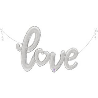 👉 Folie zilver zilverkleurig Letters Love 119cm 8055513357204