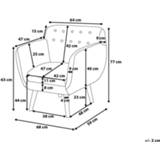 👉 Fauteuil grijs stof MELBY 4260580924639