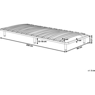 👉 Lattenbodem zwart vrijstaand 90 x 200 cm BASIC 4260580923939