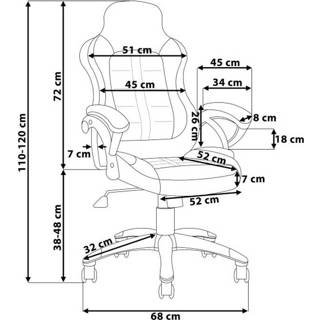👉 Bureaustoel zwart bruin zwart/donkerbruin PRINCE 4260586350012
