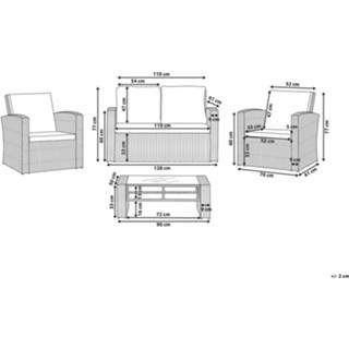 👉 Bruin Loungeset wicker LUCA 4260580920402