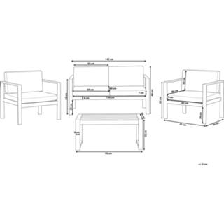 👉 Tuinset grijs aluminium lichtgrijs SALERNO 4260580930272