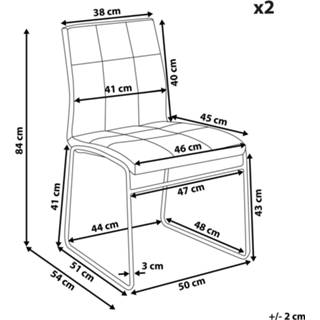 👉 Eetkamerstoel zwart 2 stuks KIRON 4260580927517