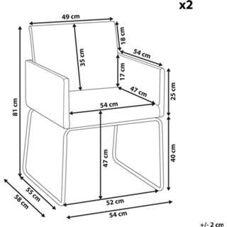 👉 Eetkamerstoel grijs donkergrijs 2 stuks GOMEZ 4260580927265