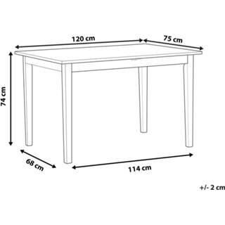 Eettafel wit bruin wit/bruin 120 x 75 cm HOUSTON 4260586355352