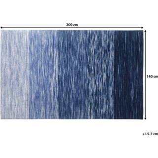 👉 Vloerkleed blauw 140 x 200 cm KAPAKLI 4260586355130
