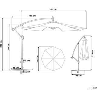 👉 Parasol wijnrood rood RAVENNA 4260602371090