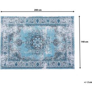 👉 Vloerkleed blauw 140 x 200 cm ALMUS 4260602370505