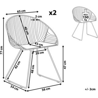 👉 Eetkamerstoel zwart set van 2 AURORA 4260602372318