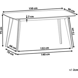 👉 Eettafel bruin Donkere Houtkleur donkerbruin 150 x 90 cm IRIS 4260586359411