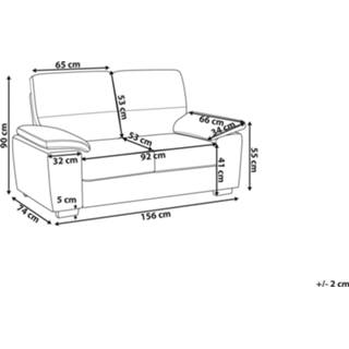 👉 Tweezitsbank bruin kunstleer VOGAR 4260580928583