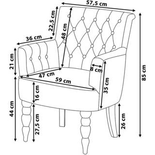 👉 Fauteuil stof beige taupe ALESUND 4260602377948