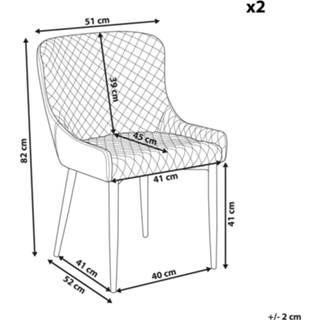 👉 Eetkamerstoel bruin kunstleer set van 2 SOLANO 4260602370611