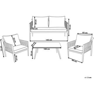 👉 Tuinset wit grijs wit/grijs LATINA 4260602374114