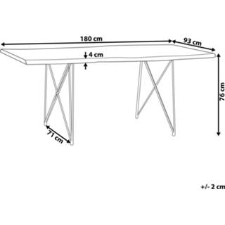 👉 Eettafel hout Donkere Houtkleur 180 x 90 cm MUMBAI 4251682208765