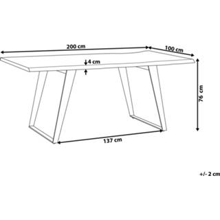 👉 Eettafel bruin hout Lichte Houtkleur 200 x 100 cm JAIPUR 4251682208789