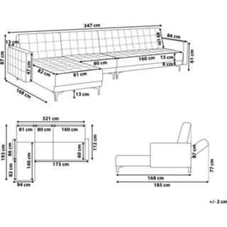 👉 Hoekbank grijs Modulaire met slaapfunctie lichtgrijs rechtszijdig ABERDEEN 4260624114194