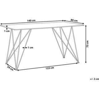 👉 Eettafel bruin zwart Lichte Houtkleur lichtbruin/zwart 140 x 80 cm KENTON 4251682224864