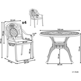 👉 Tuinset aluminium bruin SALENTO 4251682228558