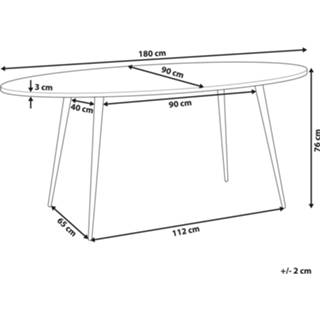 👉 Eettafel zwart bruin Donkere Houtkleur zwart/donkerbruin OTTAWA 4251682245876