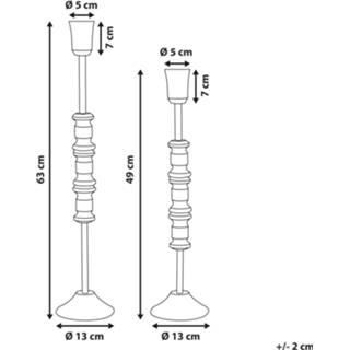 👉 Kandelaar metaal goud set van 2 SALAMINA 4251682255363