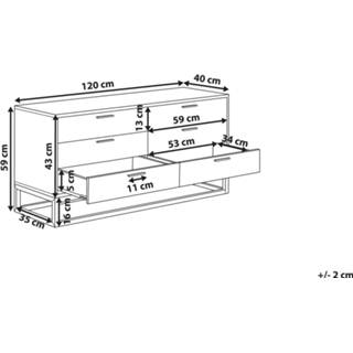 👉 Dressoir bruin Donkere Houtkleur Sideboard donkerbruin DELTA 4251682256476