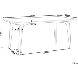 👉 Eettafel bruin zwart Donkere Houtkleur donkerbruin/zwart 160 x 90 cm AMARES 4251682257596