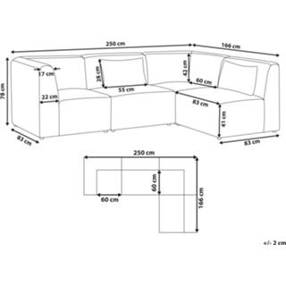 👉 Hoekbank roze corduroy 4-zits linkszijdig LEMVIG 4251682258067