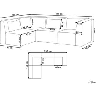 👉 Hoekbank grijs corduroy 4-zits rechtszijdig LEMVIG 4251682258050